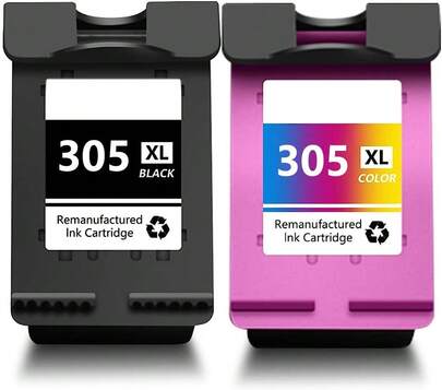 Compatible Cartuchos de tinta para hp 305 XL con DeskJet 2710 2720 2700 DeskJet Plus 4120 4100 4130 Envy 6000 6010 6020 6032 6055 Envy Pro 6400 6430 6432 Impresora(1 Negro y 1 color)