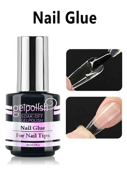 High-Performance Acrylic Nail Gel, Suitable For Manicure, Nail Stickers, False Nails, Nail Salons, Easy To Apply Brush-On Formula, Long-Lasting Fake Nail Glue