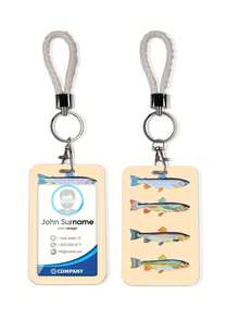 1pc ABS Food Series Sardine Pattern Fashion Personalized Cartoon Pull-Type Card Clip Keychain Bag Pendant, Student Wristband Card Clip, Women Card Clip, ID Bus Protection Cover, Student Campus Card Protection Cover - Multicolor - View 4