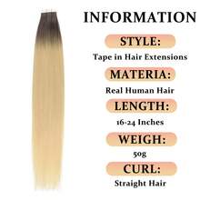 Tóc nối PU trong suốt dành cho nữ - Tóc thẳng, phù hợp với mọi loại tóc, hiệu ứng ombre xám nâu sang vàng bạch kim tự nhiên, liền mạch và tăng độ dày, độ bền cao. - S8/60 - Xem 4