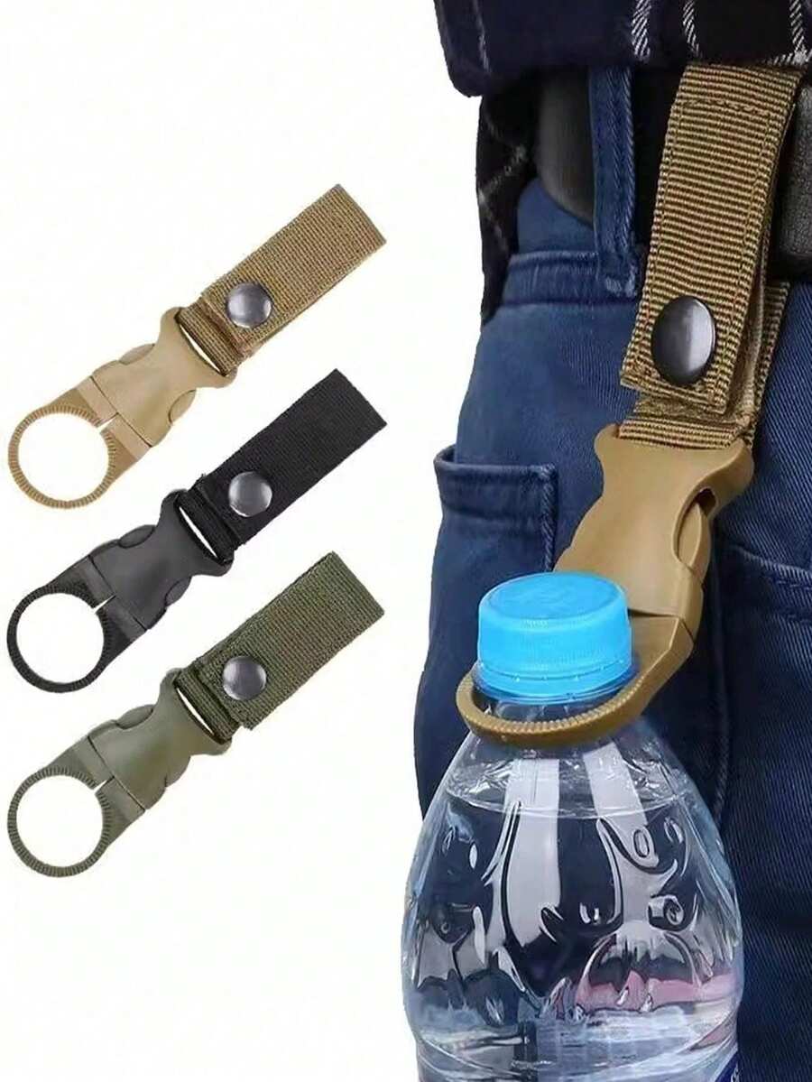 1pc Outdoor Water Bottle Clip Hook, Portable Mineral Water Bottle With Carabiner, Multi-Function Small Water Bottle With Backpack Quick Hanging Hook - Multicolor - View 1