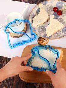 1/3pcs Cartoon Sandwich Cutter And Sealer, Bread Mold, Sandwich Cutter - Multicolor - View 3