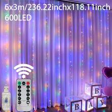 USB Powered LED Curtain Lights - 600/300/200/100 LED Beads, With Remote Control, Suitable For Christmas, Wedding, Party, Home And Garden Decoration - USB Curtain Light - View 10