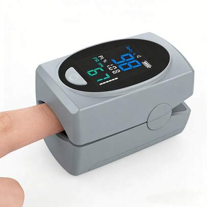 Portable Fingertip Pulse Oximeter, Blood Oxygen Saturation (SpO2) And Heart Rate Monitor, Finger Pulse Oximeter (Uses AAA Batteries, Please Distinguish Positive And Negative Poles)