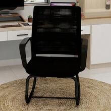 Minimalist Modern Office Chair – Metal Frame, Soft & Comfortable, Home & Office Use, Multiple Colors Available - 黑色 - 查看 6