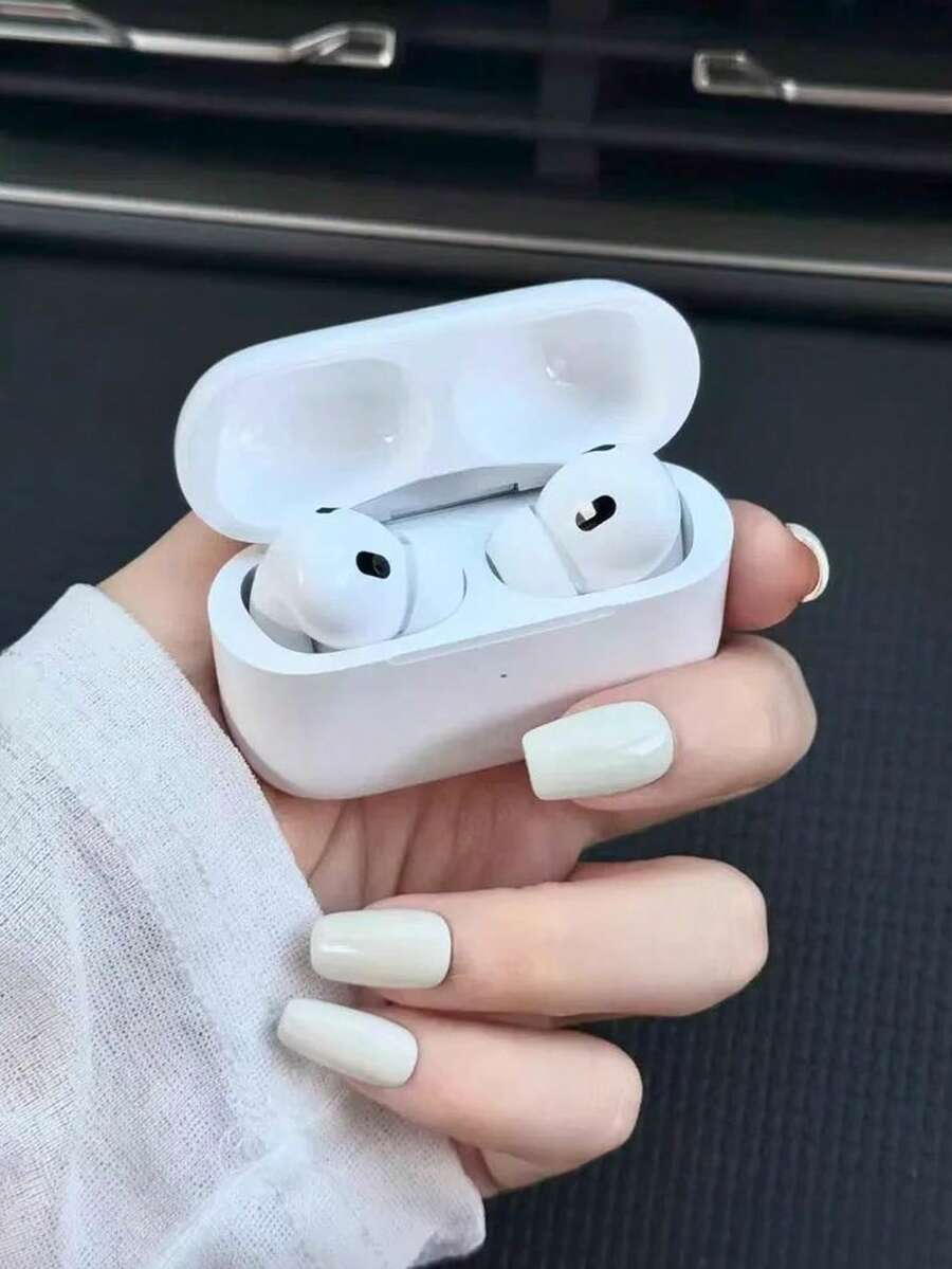 蓝牙无线耳机，深度主动降噪，兼容安卓和iOS系统，高保真音质，强劲低音，运动无线耳机 - 白色 - 查看 1