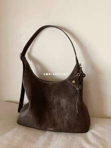 Chio2nd 秋雾手提包，2026新款大容量通勤单肩斜挎包（女士款） - 棕色 - 查看 8