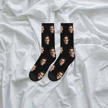 Customized Men's Mid-Tube DIY Photo Portraits, Sexualized Novelties - The Perfect Gift For Your Boyfriend Or Partner, Parent/Mother, Birthday Or Special Occasion - đen - Xem 6