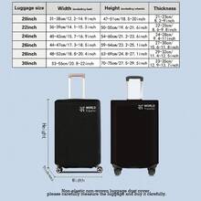 1pc Luggage Cover, Non-Woven Fabric, Dustproof & Scratch-Resistant, Fits 20-30 Inch Trolley Case, Gold Letter Pattern, Travel Essential, Back To School Must-Have - Blue - View 2