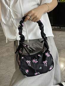 Sweet And Fashionable Multi-Purpose Handbag With Shoulder Strap, 2026 New Model, Retro And Versatile Style Bag, Elegant Women's Bag - Black - View 9