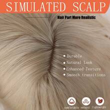 Platinum Blonde Big Wave Air Bangs Long Curly Wig, Natural Fluffy Realistic Wig, Sweet Style Full Wig For Women - Apricot - View 8