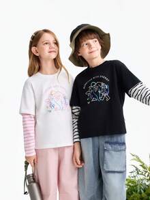 Annil New Spring Style Round Neck Long Sleeve Knitwear For Boys And Girls - White - View 1