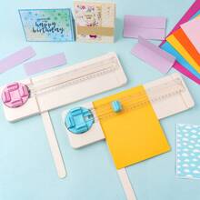 4-In-1 Rotary Paper Cutter, Multi-Functional Manual Cutting Tool, Can Cut Straight Line/Wavy Line/Dotted Line/Creased Line, Suitable For Cutting Paper/Coupons/Photos/Postcards/Cards - Multicolor - View 6