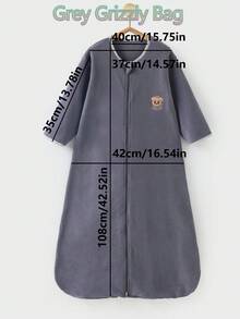 Saco de dormir para niños, edredón cálido anti-patadas para niños y niñas en otoño/invierno - Bolsa del tesoro de Grizzly - Ver 2