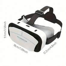 Kính thực tế ảo Huadan VR, kính 3D VR, mũ bảo hiểm VR, kính đeo VR, thích hợp cho TV, phim và trò chơi điện tử, tương thích với điện thoại thông minh IOS và Android có kích thước từ 4.7-7.2 inch - Màu trắng - Nhiều màu - Xem 11