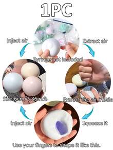 1PC Malleable Snow Skin Glutinous Rice Ball Squeeze Stress Relief Toy, Realistic Mochi, Good Touch, Glutinous Rice Cake, Stress Relief Toy - Multicolor - View 19