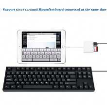 1个三合一Micro SD卡+SD卡+USB适配器读卡器，兼容 14/13/12/11/X/8/7， - 白色 - 查看 4