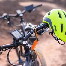 碟形锁安全钢缆 - 塑料涂层弹簧提醒钢丝防盗绳，适用于户外防护 - 多色 - 查看 1