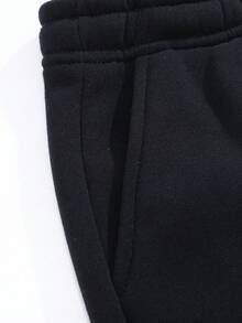 Mens Oversize Sweat Shorts - Cotton Blend French Terry Fabric Relaxed Oversize Fit | Spring Breathable Cozy Comfort  For Daily Streetwear & Casual Hangouts (Modern Minimalist Street Style) - màu đen - Xem 4