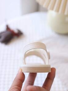 1 par de sandalias de flores de moda, zapatos minimalistas y versátiles de slip-on, zapatos de princesa cómodos con suela antideslizante y suave, adecuados para uso en verano, al aire en la playa - Blanco - Ver 6