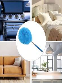 Extendable Ceiling Fan Duster Brush, 13-31.5 Inch Adjustable, Microfiber Cleaner For Home Cleaning Ceiling, Kitchen, Bedroom, Bathroom, Furniture And Car, Reusable Fan Blade Duster, Washable Dust And Cleaning Brush, Household & Office Essential - One Size - View 12