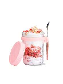 1 hộp đựng yến mạch ngâm qua đêm 16oz có nắp và thìa, hũ yến mạch kín có vạch chia định lượng, hũ thủy tinh có nắp, hộp đựng ngũ cốc kín khí, lý tưởng cho yến mạch ngâm qua đêm, ngũ cốc, salad, bữa sáng, sữa chua, cốc di động, thích hợp cho các chuyến đi chơi, dã ngoại, cắm trại, quà tặng Ngày Valentine/Lễ Phục Sinh. - Nhiều màu - Xem 11