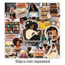 50 Stickers For Girls Who Love To Read, Nerd Read Books, English Bestsellers, Waterproof Decorative Planner Stickers - 50 st - Visa 6