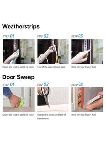 5m Self-Adhesive Door & Window Sealing Strip, Glass Window Shock-Proof Rubber Seal, Foam Soundproof Strip - Multicolor - View 8