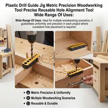 Plastic Drill Guide Jig Precision Metric Reusable Hole Alignment Tool Woodworking Tool - 1pc - View 6