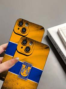Los colores del equipo de fútbol Tigres son amarillo y azul. Esta elegante funda negra es compatible con Samsung, Apple, VIVO, OPPO, , Transsion, ,  y Honor. Fabricada en silicona TPU, ofrece protección contra golpes y caídas, además de una sensación superior. Es un regalo ideal para familiares, amigos y seres queridos, y una opción perfecta para San Valentín y Año Nuevo. - Negro - Ver 8