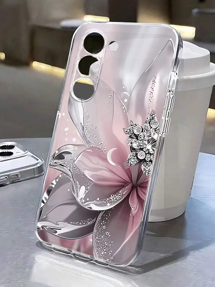 Floral Painted Transparent Creative Shockproof Phone Case Compatible With IPhone 17/17Pro/17ProMax, 16/11/16Pro/16Plus/16ProMax/16E/15ProMax/13/14/12/XS/XR/7G/8P, Galaxy S25/S25Plus/S25 Ultra/A16/A36/A26/A56/A50/A12/A32 - Multicolor - View 1