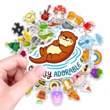 50/100 miếng dán hoạt hình dễ thương tạo động lực - Nhãn dán hài hước, đa năng phù hợp cho sổ kế hoạch, hành lý, cốc, v.v. | Thiết kế nhân vật sống động phù hợp cho học sinh, người làm việc từ xa và người trang trí | Nhãn dán dễ dán để cá nhân hóa đồ điện tử, văn phòng phẩm và vật dụng | Cảnh sinh hoạt đời thường về thức ăn, thiên nhiên và âm nhạc thêm phần quyến rũ cho đồ dùng của bạn - 50 chiếc - Xem 3
