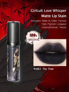 GIRLCULT Love Whisper 哑光唇彩 #M62 Poet | 创新哑光变亮配方 | 丝绒般柔滑质地 | 轻盈哑光唇彩 3.8克 (0.13盎司)，赠品 - M62 The Poet - 查看 2