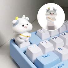 Cute 3D Chinese Zodiac Animal Keycaps, R4 Height Artisan Keycap For Mechanical Keyboard, Kawaii Resin Keycap, Custom Handmade Keyboard Accessory, Single Replacement Keycap, Compatible With Cherry MX Switches, 12 Zodiac Designs (Dragon, Tiger, Rabbit, Rat, Pig, Dog, Chicken, Snake, Sheep, Cow), Aesthetic Keyboard Decor, Perfect For Gaming & Office, Great Gift For Keyboard Lovers - Multicolor - View 3