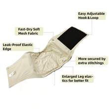 1pc Washable Male Dog Diaper Cloth Underwear Pet Sanitary Panties For Puppy Reusable Nappy Belly Band Wrap Leak Proof Diapers - M - View 3