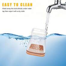 24/16/12/8/4pcs Square Chair Leg Floor Protectors - Silicone Furniture Pads, Suitable For Hardwood And Tile Floors, Anti-Slip Chair Leg Covers, Transparent Polished Surface, Noise Reduction And Scratch Protection - Brown - View 25