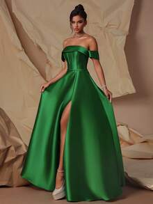 VIPGIRL 高腰优雅女士晚礼服 - 綠色 - 查看 6