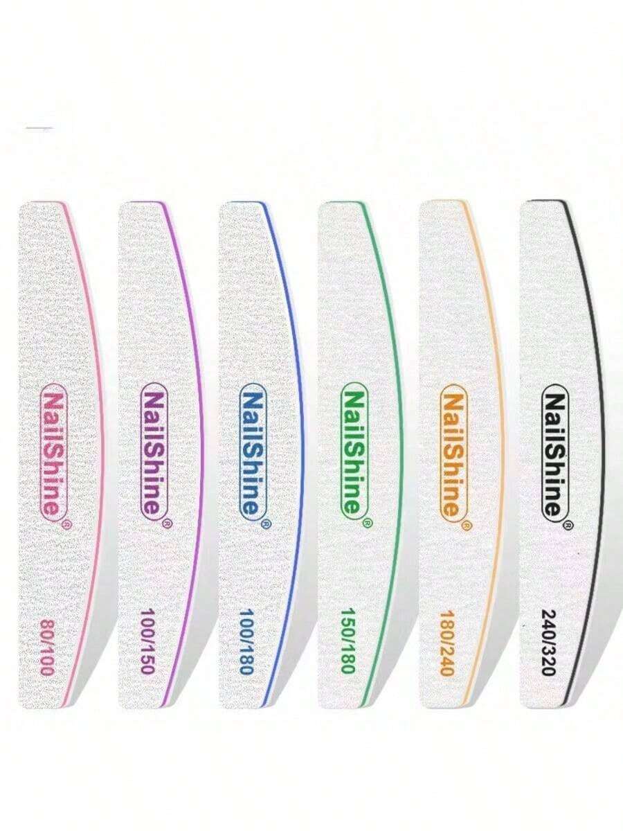 2/3 Pcs Double-Sided Nail File, Half-Moon Nail File, Washable Gray & White Sandpaper Stickers, Nail Shaping Stickers, And Nail Care Tools - Multicolor - View 1