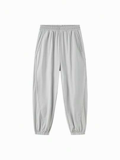 Balabala Quần jogger trẻ em, dành cho bé trai và bé gái, chất liệu nhẹ, ống quần bo chun, thích hợp cho mùa hè 2026.