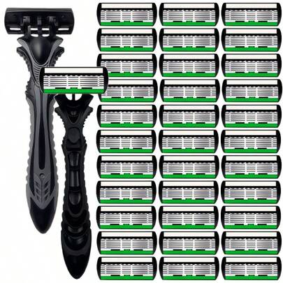 6-Layer Handle-Men's Manual Shaver,Portable And Easy To Clean, Scratch ResistantDesign,Creating A Residue Free And Smooth Shaving Experience, Specially Prepared As A Unique Gift For You