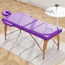 Massage Table Protable Massage Bed 28 In Wide Lash Bed Height Adjustable Bed - Purple - View 5