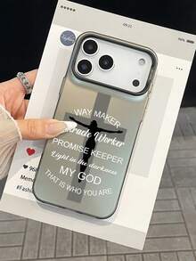 1个“开路者，奇迹创造者”基督教语录PC硬底透明软边高端耐用全包硬壳手机壳，带镜头保护设计，励志十字架图案手机壳，兼容和Galaxy手机壳，适用于11、17 Pro Max、15、Galaxy - 灰色 - 查看 5