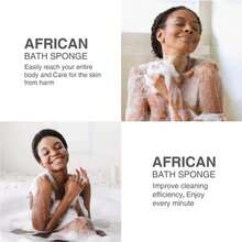 African Bath Sponge, African Mesh Long Net Bath Sponge, Exfoliating Shower, Body Wash, Back Scrub,Body Scrubber,Sponge, Smooth Skin, Body Scrubber,Very Suitable For Daily Use - 彩色 - 查看 3