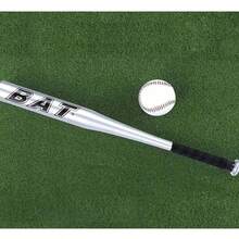 Baseball Bat Aluminum 25" 64cm Strong Training Silver, Outdoor Training And Practice Or Home Protection. - Silver - View 10