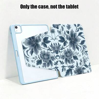 1pc Floral Printed Flip Cover Desk Protector With Pen Slot, 720 Degree Rotating Stand, PU Leather Case With Auto Sleep/Wake Function, Compatible With Honor Pad 8/9/10, Honor GT 11.5inch/X7/X8A/X9/X8Pro/X9Pro/V9/V8 Pro, Matepad 11 Inch 2023/2022, Matepad 11.5 (2026), Apple 10th Generation/ 11 2025 (A16)