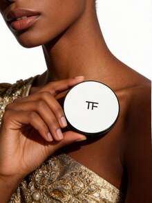 Tom Ford Espejo de maquillaje, de doble cara, con cubierta blanca, espejo compacto, espejo de viaje, espejo de tocador - blanco plateado - Ver 5