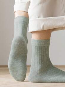 5双男士纯色条纹商务休闲透气船袜，适合日常穿着、户外运动和跑步 - 彩色 - 查看 3