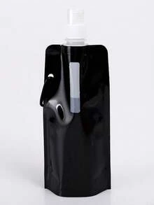 1 pieza Bolsa de agua plegable portátil, material grueso, adecuada para uso doméstico, deportivo y al aire libre, fácil de transportar, capacidad de 480ML - Multicolor - Ver 11