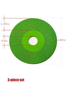 0.9英寸内孔玻璃切割片，钎焊金刚石砂，3厘米宽切割刃，可切割玻璃、陶瓷、玉石、石材，125毫米、115毫米、100毫米三种规格，3毫米宽砂面便于抛光和修整。 - 寬沙切割磨片 - 查看 12