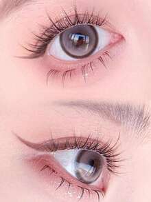 120pcs 7-10mm Natural Black Messy Curly Individual Lashes, Glue-Free Daily Wear, Natural Makeup, Princess Cartoon Style, Slouchy 3-Piece Fake Eyelashes (Random Bottom Card) - C - View 3